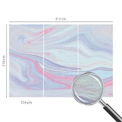 Vlies-Fototapete fürs Schlafzimmer mit pastellfarbenem Wirbelmuster