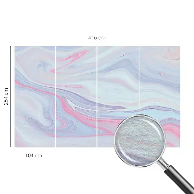 Vlies-Fototapete fürs Schlafzimmer mit pastellfarbenem Wirbelmuster