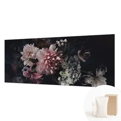 Vliestapete fürs Wohnzimmer mit Blumenarrangement