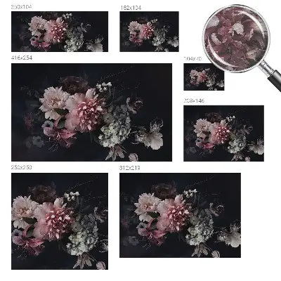 Vliestapete fürs Wohnzimmer mit Blumenarrangement