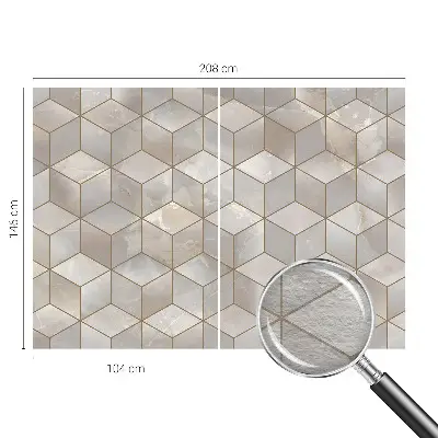 Fototapete nach Maß mit geometrischem Mosaikmotiv