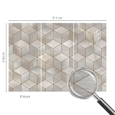 Fototapete nach Maß mit geometrischem Mosaikmotiv