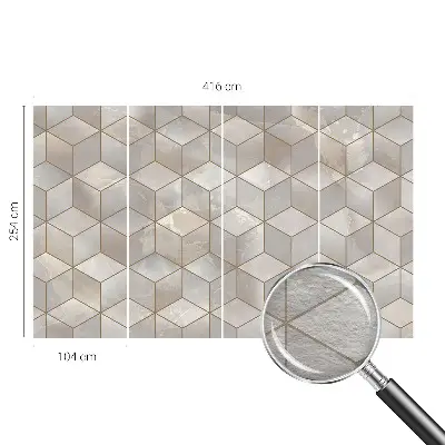 Fototapete nach Maß mit geometrischem Mosaikmotiv