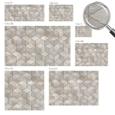 Fototapete nach Maß mit geometrischem Mosaikmotiv