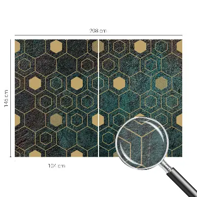 Fototapete mit geometrischem Sechseckmuster