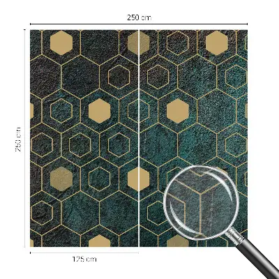 Fototapete mit geometrischem Sechseckmuster