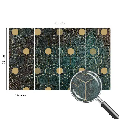Fototapete mit geometrischem Sechseckmuster