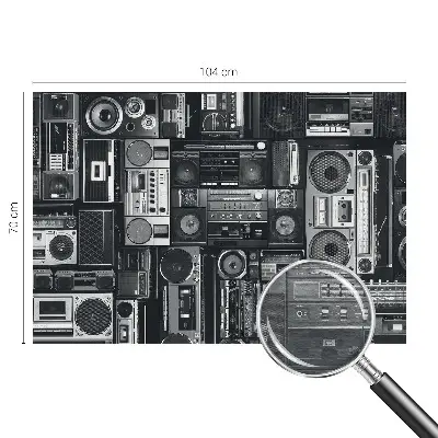 Fototapete fürs Wohnzimmer mit Retro-Radio-Motiv