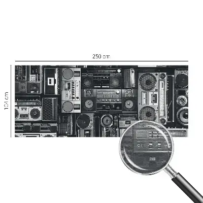 Fototapete fürs Wohnzimmer mit Retro-Radio-Motiv