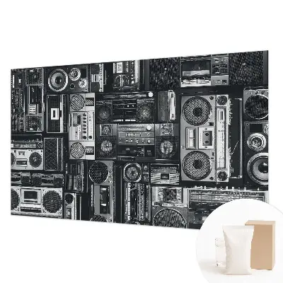 Fototapete fürs Wohnzimmer mit Retro-Radio-Motiv