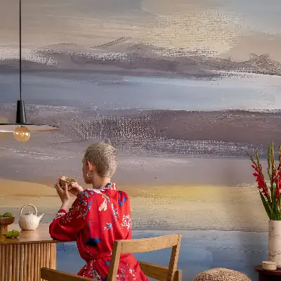 Vlies-Fototapete fürs Kinderzimmer mit friedlicher Landschaft als Motiv