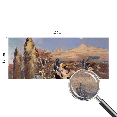 Dekorative Wand-Fototapete mit einer Waldlandschaft