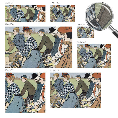 Wandtapete Vintage-Radfahrer