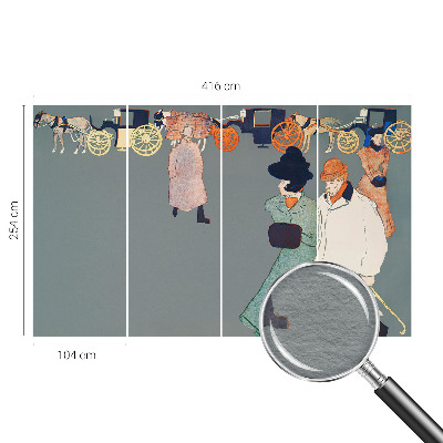 Fototapete fürs Wohnzimmer Kutschenkostüme