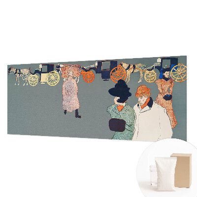 Fototapete fürs Wohnzimmer mit Motiv von Kutschen und historischen Kutschern