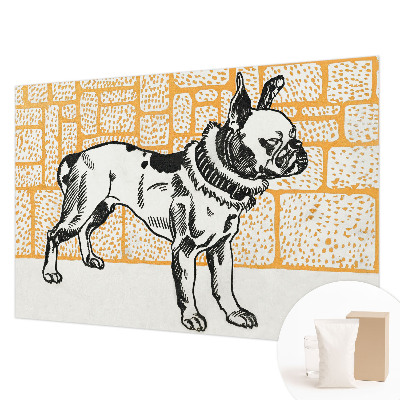 Vlies-Fototapete mit Retro-Hund-Motiv