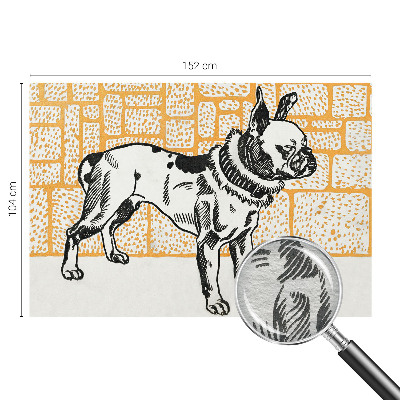 Vlies-Fototapete mit Retro-Hund-Motiv