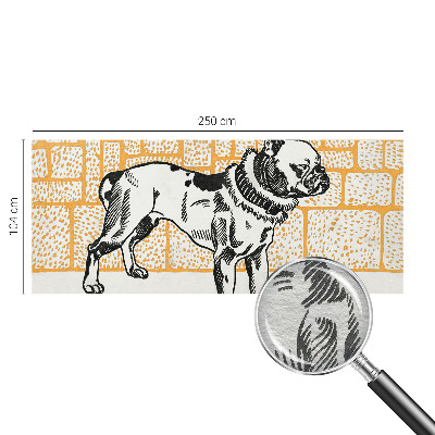 Vlies-Fototapete mit Retro-Hund-Motiv