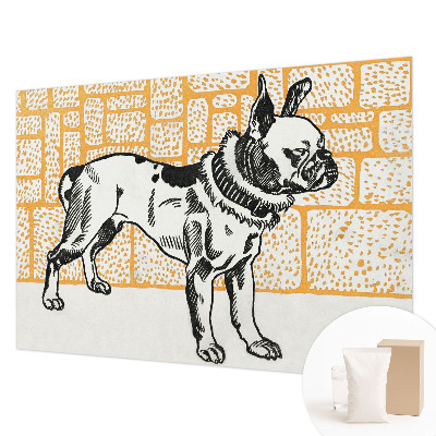 Vlies-Fototapete mit Retro-Hund-Motiv