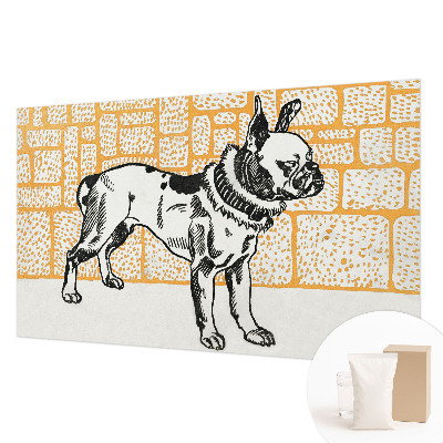 Vlies-Fototapete mit Retro-Hund-Motiv