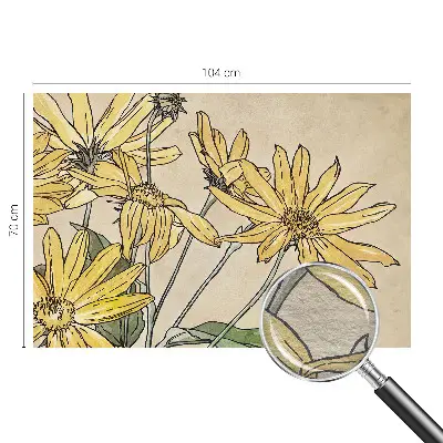 Motivtapete aus Vlies mit Aquarellblumenmotiv
