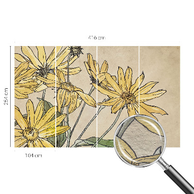 Motivtapete aus Vlies Aquarellblumen