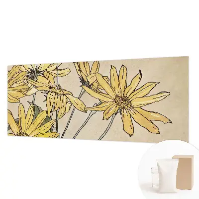 Motivtapete aus Vlies mit Aquarellblumenmotiv