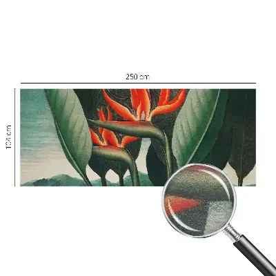 Vlies-Fototapete fürs Wohnzimmer mit exotischem Blumenmotiv