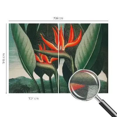 Vlies-Fototapete fürs Wohnzimmer mit exotischem Blumenmotiv