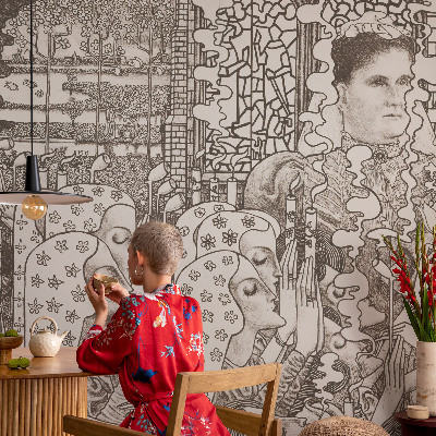 Vlies-Fototapete nach Maß Blumenporträts