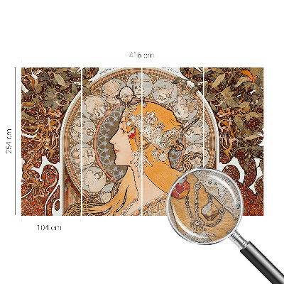Vlies-Fototapete fürs Schlafzimmer mit Tierkreis-Motiv in elegantem Design