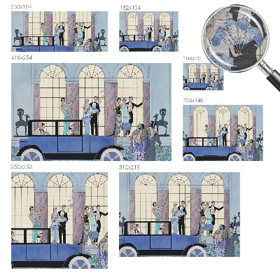 Bedruckte Vlies-Fototapete im Art‑Deco‑Stil