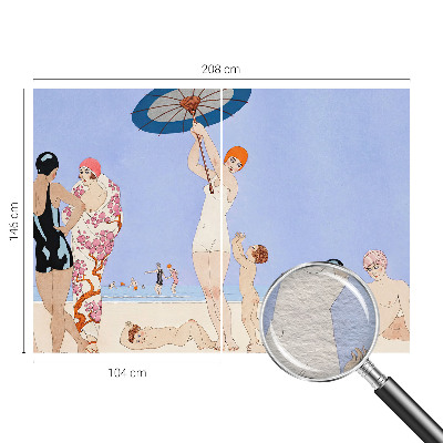 Bildtapete Retro-Strand