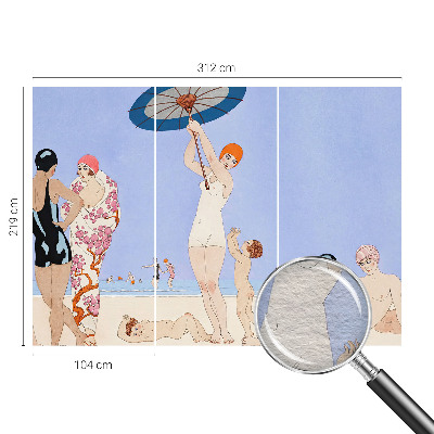 Bildtapete Retro-Strand