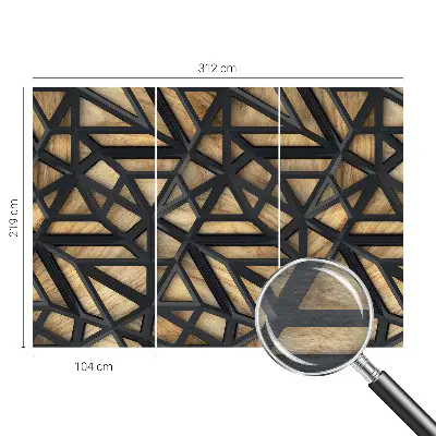 Fototapete nach Maß mit einem geometrischen Verbindungsdesign