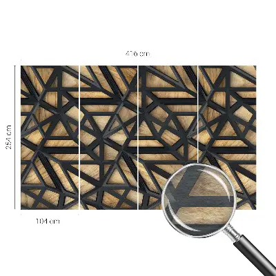 Fototapete nach Maß mit einem geometrischen Verbindungsdesign
