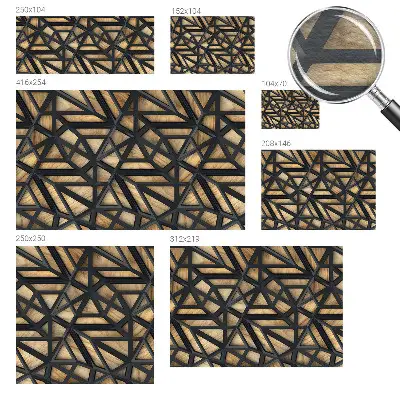 Fototapete nach Maß mit einem geometrischen Verbindungsdesign