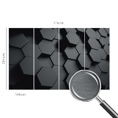 Dekorative Wand-Fototapete mit 3D-Sechsecken