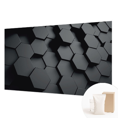 Dekorative Wand-Fototapete mit 3D-Sechsecken