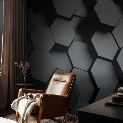 Dekorative Wand-Fototapete 3D-Sechsecke