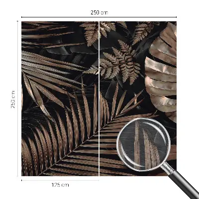 Wandtapete mit exotischem Blättermotiv
