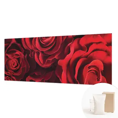 Fototapete fürs Wohnzimmer mit rotem Rosenmotiv