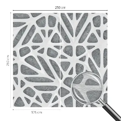 Vliestapete fürs Wohnzimmer mit geometrischem Netzwerk-Motiv