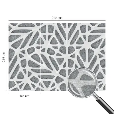 Vliestapete fürs Wohnzimmer mit geometrischem Netzwerk-Motiv