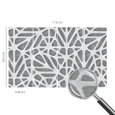 Vliestapete fürs Wohnzimmer mit geometrischem Netzwerk-Motiv