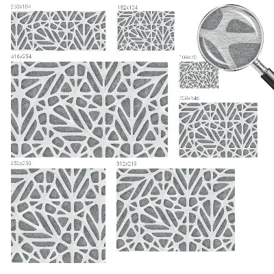 Vliestapete fürs Wohnzimmer mit geometrischem Netzwerk-Motiv