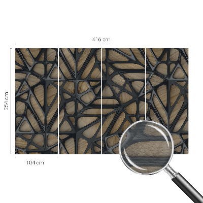 Motivtapete Holznetz