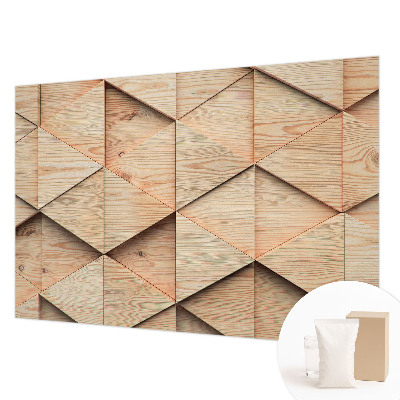 Bedruckte Vlies-Fototapete mit Holzmosaik-Motiv
