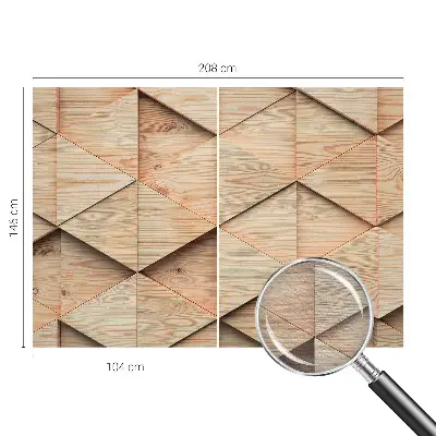 Bedruckte Vlies-Fototapete mit Holzmosaik-Motiv