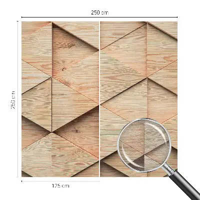 Bedruckte Vlies-Fototapete mit Holzmosaik-Motiv